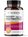 Digest + Postbiotics תוסף לנשים וגברים, Multi Enzymes, אורגני Prebiotic & Probiotic לבריאות העיכול עם Bromeline, פפין ו Lipase, non-GMO, Gluten-Free, 60 Vegetarian Caps