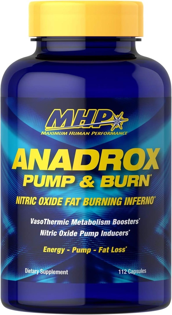 MHP Anadrox Pump & Burn, Nitric Oxide Fat Burning Inferno, 112 קפסולות