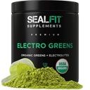 SeaLFIT ElectroGreens - USDA Organic Greens Superfood + אבקת אלקטרוליטים 25+ Superfoods for Energy and Hydration. Super Green Juice and Electrolyte אבקה בהשראת הצי לשעבר מארק אלוהי