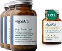 ALGAECAL Vitality Bundle - חינם 4in-1 ויטמין D3 שלם ו- Plant-based Calcium עם 13 מינרלים של Bone-Supporting, Clinically Shown to Stop Bone Loss, Immune & Whole Body