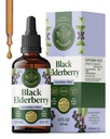 HerBAMAMA Black Elderberry Drops - הפקה אורגנית עבור תמיכה ב- Immune - non-GMO, אלכוהול וסוכר חינם תוספת חסינות, 42 ימים אספקה