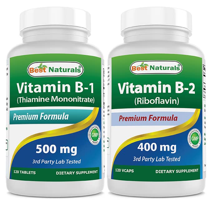 הטוב ביותר הורמון ויטמין B1 כמו Thiamine Mononitrate 500 מ"ג ויטמין B2 (Riboflavin) 400 מ"ג