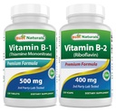 הטוב ביותר הורמון ויטמין B1 כמו Thiamine Mononitrate 500 מ"ג ויטמין B2 (Riboflavin) 400 מ"ג