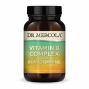 Dr. Mercola ויטמין B Complex with Benfotiamine - תמיכה ב- Cell, Brain & Immune Health - non-GMO, Gluten-Free & Soy-Free - 60 קפסולות (30 משרתים)