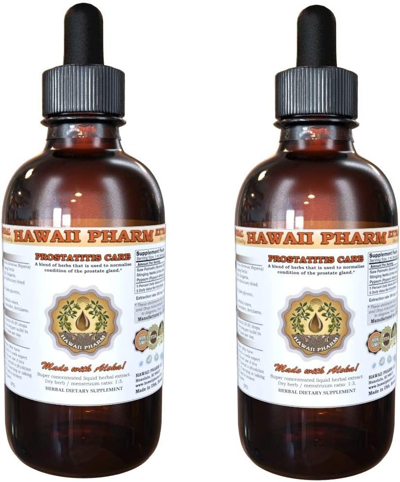 Prostate Support Dietary Supplement: Pygeum (Pygeum Africanum) Bark, Saw Palmetto (Serenoa Repens) ברי, Sting Nettle (Urtica Dioica) Leaf Tincture (פלט נוזלי מבוסס Alcohol) 2x2 oz2