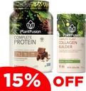 PlantFusion להשלים אבקת חלבון טבעוני וקולג'ן Bundle - Keto Glu,ten Free, Soy Free, non-Dairy, No Sugar, non-GMO