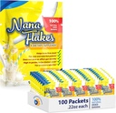 Nana Flakes 100% טהור בננה פלקס אבקת מזון רפואי - ירידה במשקל צריכת שומן טבעי עבור Diarrhea & Heart Burn - מקור גדול של חלבון & סיבים (100 מנות יחיד)