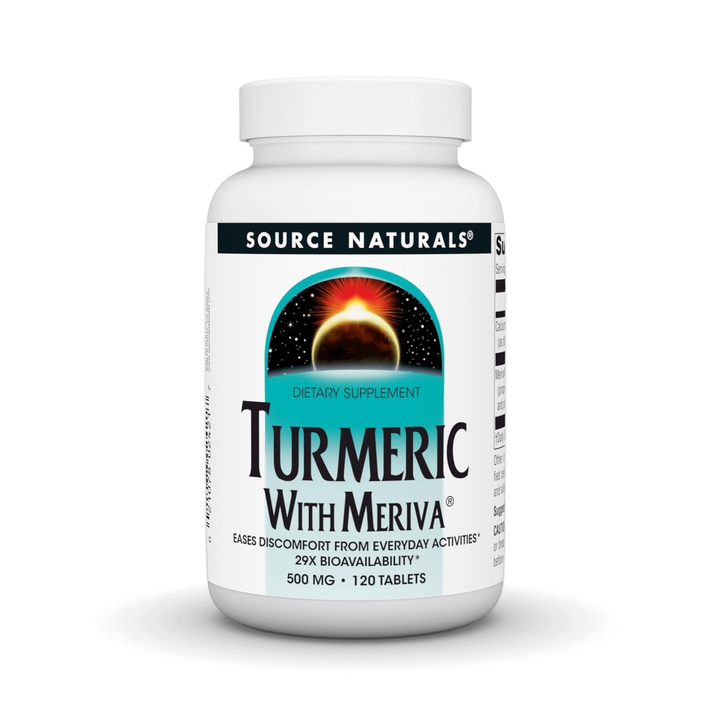 מקור טבעי Turmeric עם Meriva, 500 מ"ג - 120 טבליות