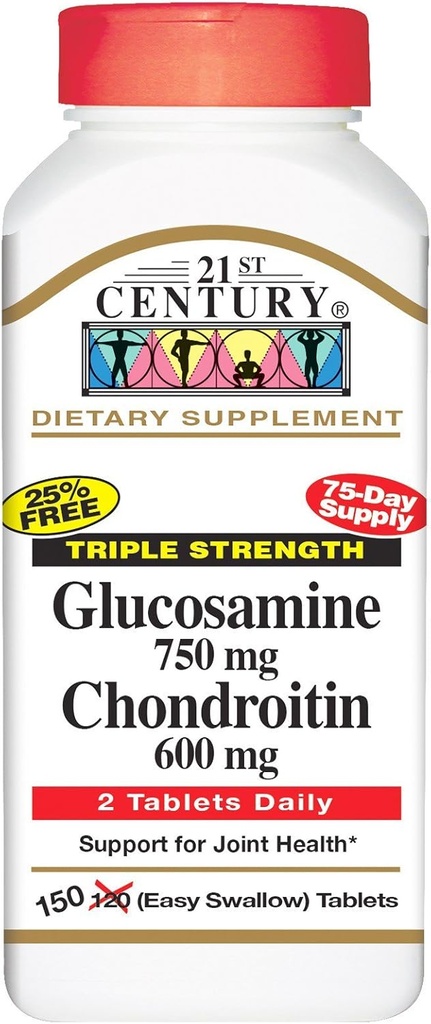 21 St Century Triple Strength Glucosamine וצ'ונדורוטין - 150 טבליות
