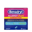 Benadryl Allergy Plus Communityestion Ultratabs, Medicine with Diphenhydramine HCl Antihistamine & Phenylephrine HCl Nasal Decongestant, Allergy & Sinusungestion Tablet, 24 ctctcttamine & Phenylephrine HCl Nasal Decongestant, Allergy & Sinusungestion Tabletstion Tabletstion Tablet, 24