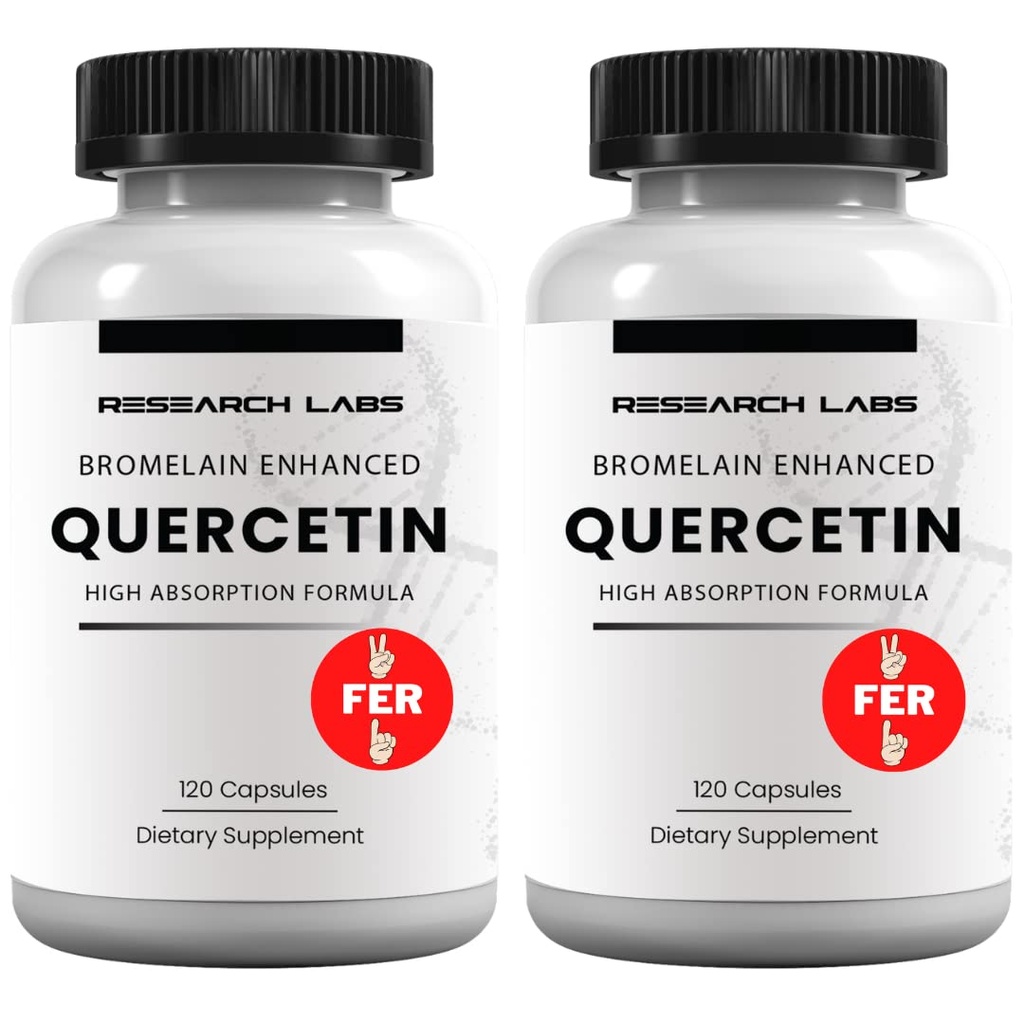 מעבדות מחקר Quercetin High Absorption Formula w/Bromelain