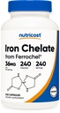 חומרים מזינים Chelated Iron, As Ferrochel, 36mg, 240 קפסולות