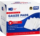 100pc גדול Sterile Gauze Pads 4x4 Sterile עבור Wounds Bulk - 12ply Woven Gauze Sponges 4x4 Sterile - USP IV נושם Mesh 4x4 Gauze Pads Sterile for Enhanced Absorption - עזרה רפואית ראשונה עזרה רפואית