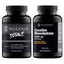 Nugenix Essentials Creatine Monohydrate ו- Total-T טסטוסטרון Booster לגברים