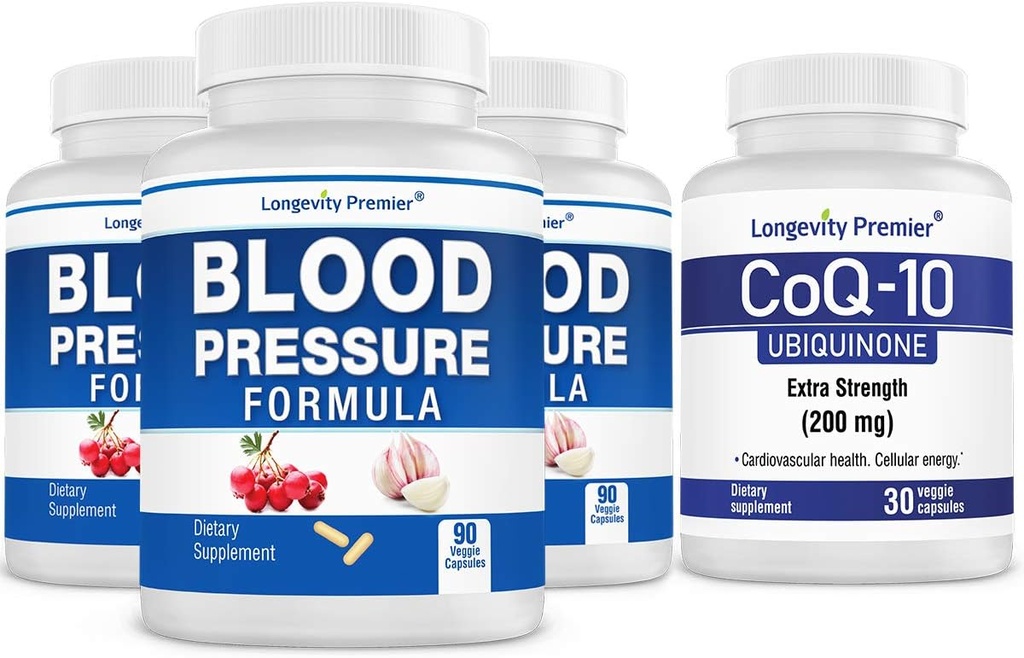 [BP Value Pack] Longevity Blood Pressure Formula 90 caps x 3 Bottles with 1 Free Bottle of CoQ10[30]