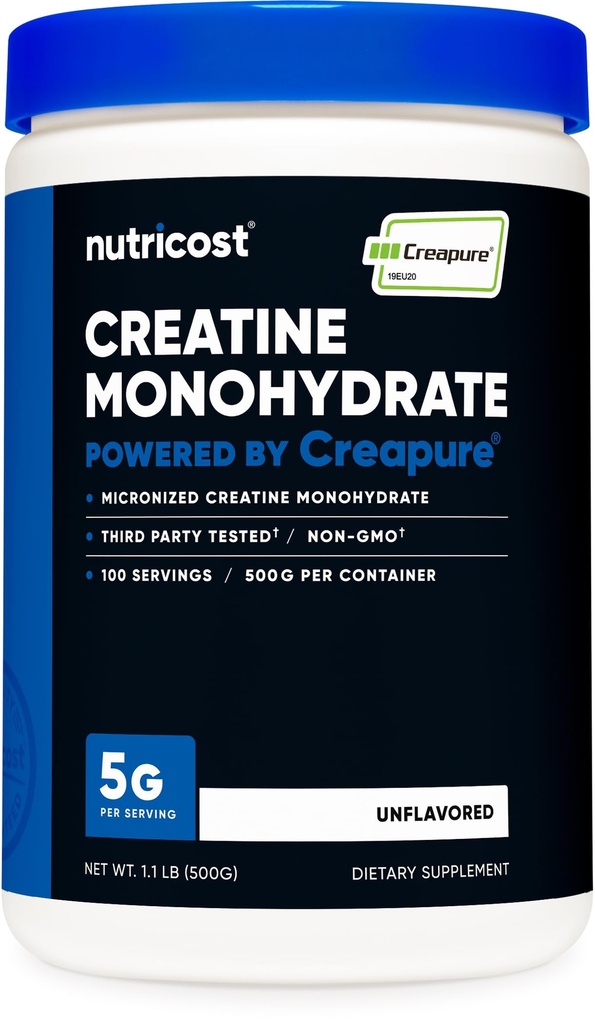 מזון זול Creapure® Creatine Monohydrate 500 גרמים