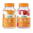 ויטמין C750 מ"ג + ויטמין D3 + ויטמין K2, חניכיים Bundle - גדול Tasting, ויטמין תוסף, Gluten Free, GMO Free, Chewable Gummy