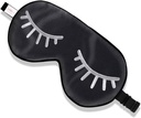ZIMASILK 100% Natural Silk Sleepfold, Adjustable Super-Smooth Soft Eye Mask for Sleep with Bag(Eyelashes)