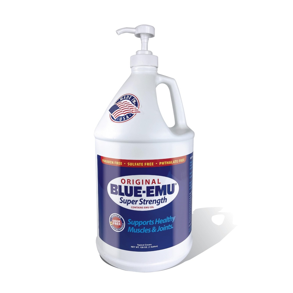 BLUE-EMU Original Super Power Cream, Soothing Muscle & Joint Support, 1 Gallon