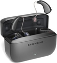 Alpha Hearing Aids, AI Noise ביטול השמיעה של OTC עבור מבוגרים ומבוגרים, Super Clear Sound, Long-Lasting Battery ריפא סיוע שמיעה בתשלום, 4 מצבים, Metallic Dark Grey