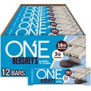 1 חלבון Bars, Hershey's Cookies 'n' Creme, Gluten חינם עם 18g חלבונים ו 3g סוכר, Pantry Staples, 2.12 oz (12 Count)