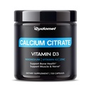 High-Absorption Calcium Citrate עם ויטמין D3 & K2 - תומך העצם, שריר ועצב בריאות - 150 קפסולות, המיוצר בארה"ב