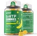 NEVISS 1Pack 5HTP חניכיים + GABA - מלטונין חינם - מרגיע חניכיים עם תמצית בננות, L-theanine, L-Tryptophan, ויטמין D3 עבור מחזור מנוחה בריא ו Circadian Rhythm, תפקוד ושרירים להירגע להירגע.