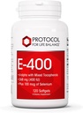 פרוטוקול E-400 268 (400 IU) - ויטמין E Softgels - Antioxidants תוספת עם Selenium - d-Alpha עם מעורבים Tocopherols - חלב וחלל - 120 Softgels