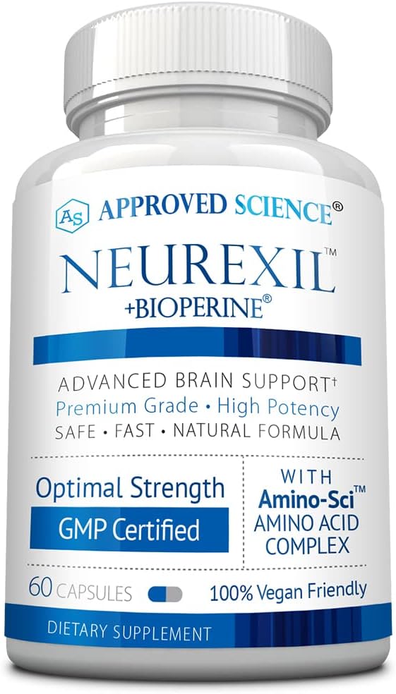 מוסמך מדע Neurexil - תמיכה nootropic טבעית עם DMAE - לשפר את תפקוד המוח, Sharpen Clarity, Boost Memory - L-Tyrosine, גינקו Biloba, Huperzine A, BioPerine - 60 קפסולות