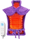 CooCo Back Heating Pads for Womenסבתא, FSA Eligible Heat Pad for Back Pain Relief, Sweet Heat פאד עם 6 רמות חום, מתנת חג המולד עבור אמא שלה סבתא שלה, ETL מוסמך, סגול אדפטי, אדפטופי