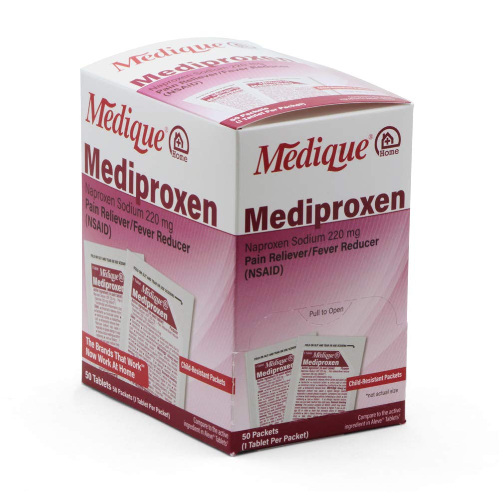 מדיק @ Home Mediproxen השווה את Active Ingredient to Aleve 50 x 1 (Child Resistant Packaging), לבן (73750)
