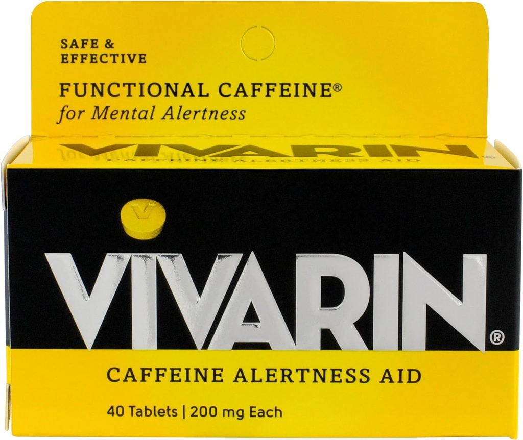 Vivarin alertness Aid Tablet 40 Count 200mg Tablets (4 Pack)