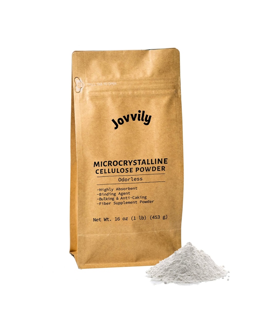 אבקת Microcrystalline Cellulose - 1 lb - תוסף סיבים - סוכן Binding