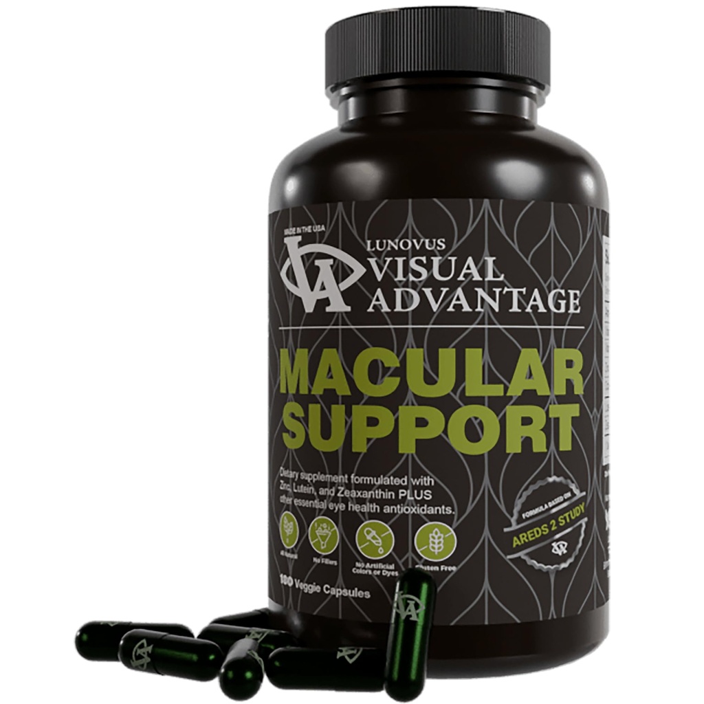 Macular Support Formula for Eye Health - 180 Count - מבוסס על מחקר AREDS 2 - עבור Age Related Macular Eye Health (AMD) - ויטמין עיניים