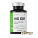 מעבדות Mood Boost - Stress Relief, Mood Support, Deeplaxation & Better Sleep - 5-HTP, Ashwagandha, Rhodiola Rosea, Magnesium, L-theanine & GABA - תוסף non-GMO - 60 קפסולות