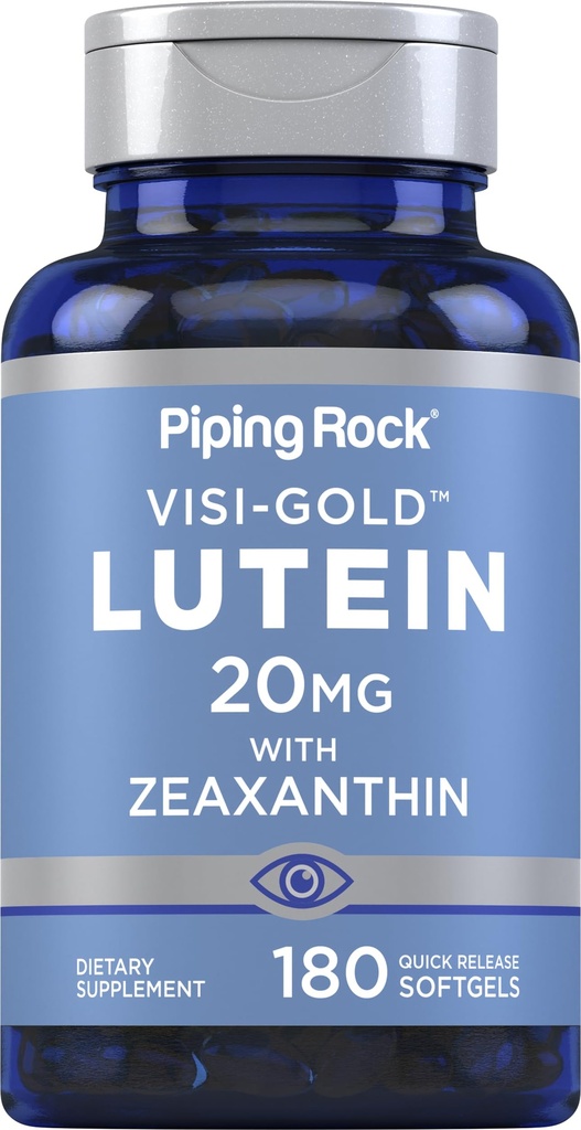 Piping Rock Lutein ו-Zaxanthin תוסף | 20 מ"ג | 180 Softgels | מ-MaryGolden Extract