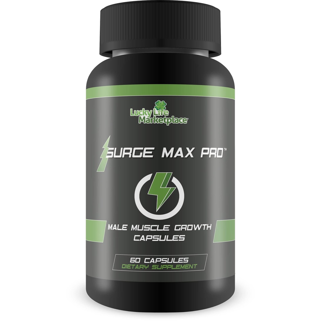 Surge Max Pro - Growth Formula - Enhance Power, Power, Power, Stamina, & Energy - Explosive Muscle Pump - Big Gains - סיוע חמצן ואספקה תזונתית לשרירים - L-Arginine - בניית מסת שריר
