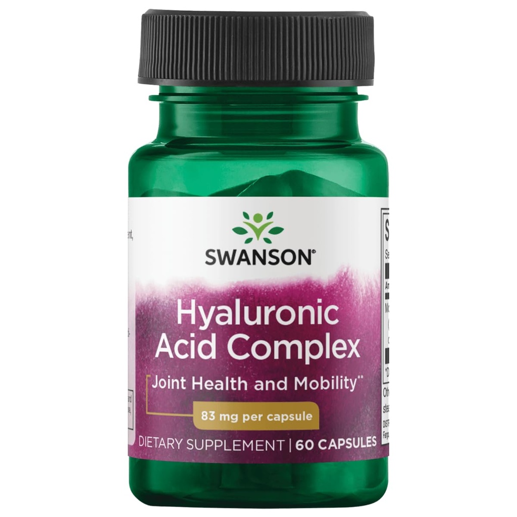 סוונסון High Potency Hyal-Joint Hyaluronic Acid Complex 83 מיליגרם 60 קפסולות