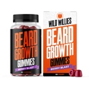 וויליס Wild Beard Growth Gummies תוסף עבור גברים - עם ביוטין ו 19 ויטמינים עבור חזק יותר, שיער הפנים של Thicker - 60 חניכיים