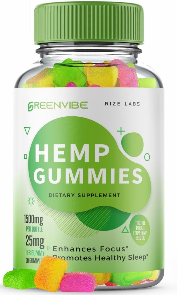 לגלם מעבדות ירוקות Vibe Gummies - All-Natural Supplement for Calmness, Sleep Aid, ו- Total Wellness, Holisticlaxing Gummy, Reviews Gomitas (60 מסטיק)
