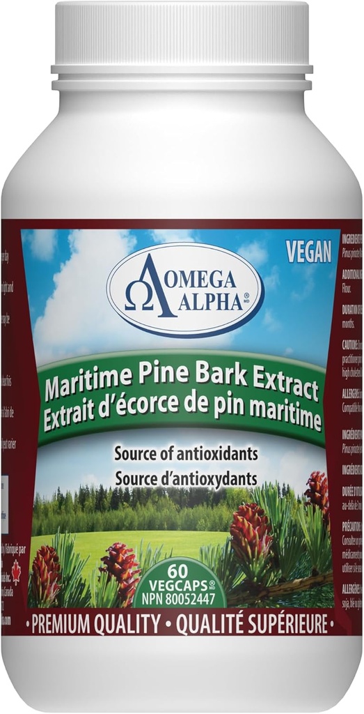 אומגה אלפא ימי Pine Bark לחלץ Anti Hypertenstion 60 קפסולות