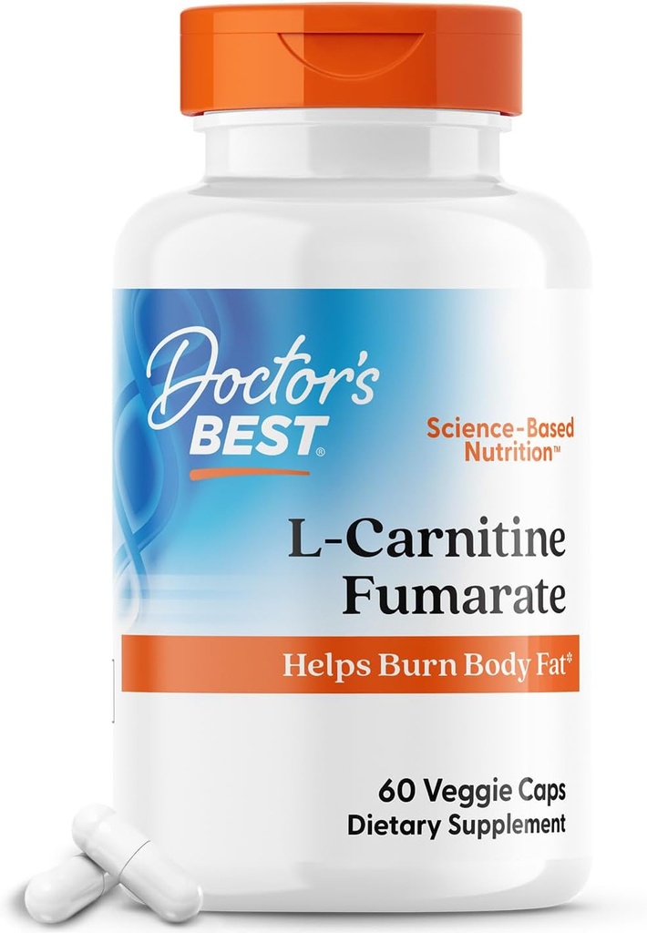 רופאים הכי טובים L-Carnitine Fumarate, עוזר לשרוף שומן גוף, non-GMO, Gluten Free, Soy Free, טבעוני 60 Veggie Caps