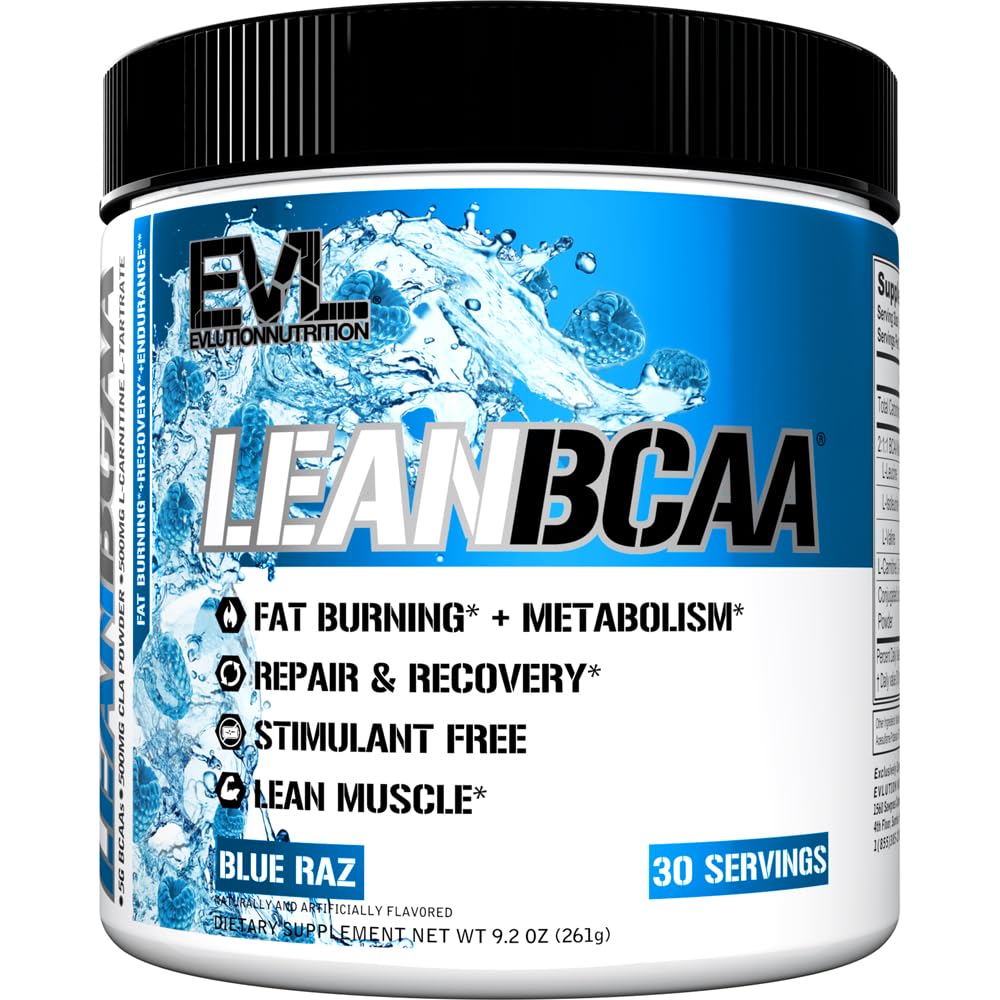 צריכת אבקה חופשית Lean BCAA אבקת BCAAs Amino Acids אבקת עם CLA Carnitine ו 2:1 שרשרת Amino Acids תמיכה שריר התאוששות שומן Burn ו Metabolism - רז כחול רז רז רז רז רז