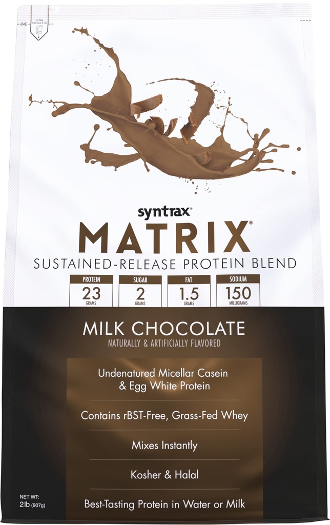 Syntrax Nutrition Matrix - Sustained-Release, חלב שוקולד 2 lbs.