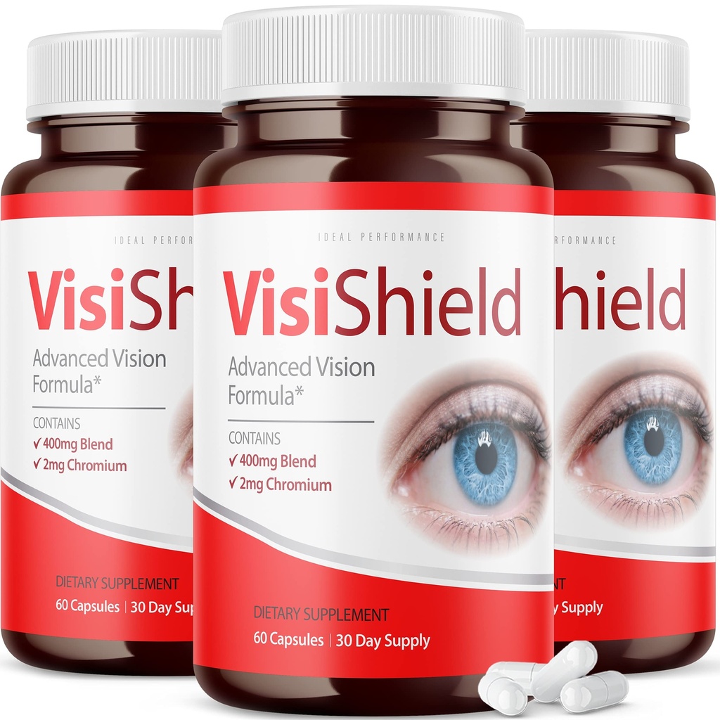 (3 Pack) Visishield Advanced Vision Formula for Eyes Supplement Pills ויטמינים (180 קפסולות)
