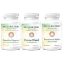 Dr Clark Store Flat Tummy & Debloating Kit - תמיכה טבעית ל- Bloating Relief, Flat Stomach & Improveed Gut Health
