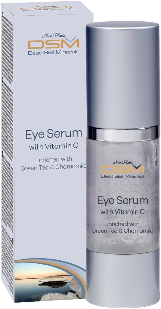 Mon Platin, DSM, Dead Sea מינרליםs,Mineral Serum Eye Serum ויטמין C, 1.02fl.oz / 30 מ"ל