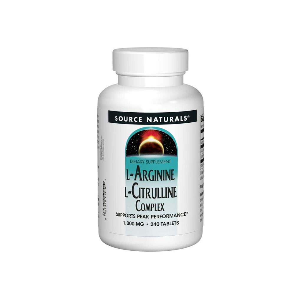 מקור טבעי L-Arginine L-Citrulline Complex, Essential Amino Acid תוסף, תומך Peak Performance* 1,000 מ"ג - 240 טבליות