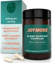 JOYMODE Sleep Aid תוסף למבוגרים (60 ct) עם L Theanine, Melatonin & 125 מ"ג מגנזיום Glycinate, 500mg Tart Cherry Extract from CherryPURE for Sleep Support