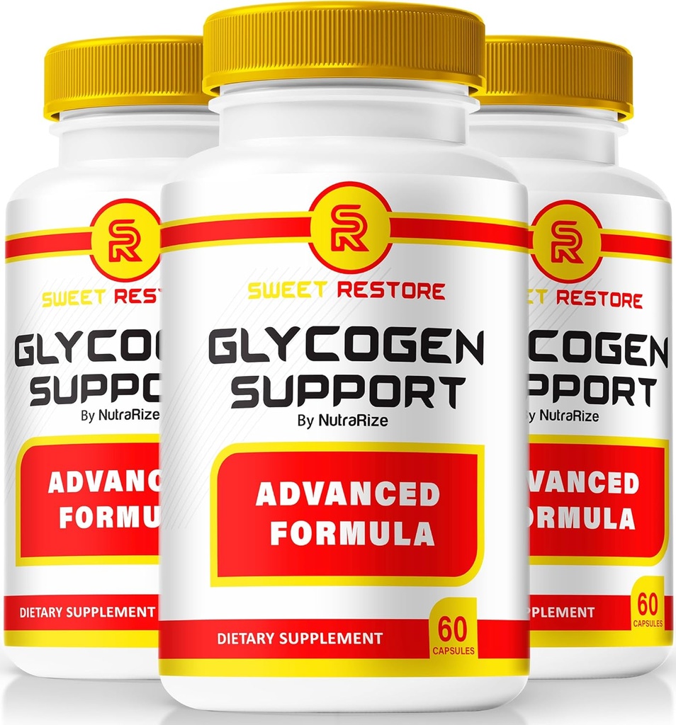 NutraRize (Pack of 3 Sweet Recovery Glycogen Support, תמיכה משותפת, קפסולות תמיכה רשמית Glycogen, Joint Support Formula Blood Vessel Cleaner Reviews (180 קפסולות)